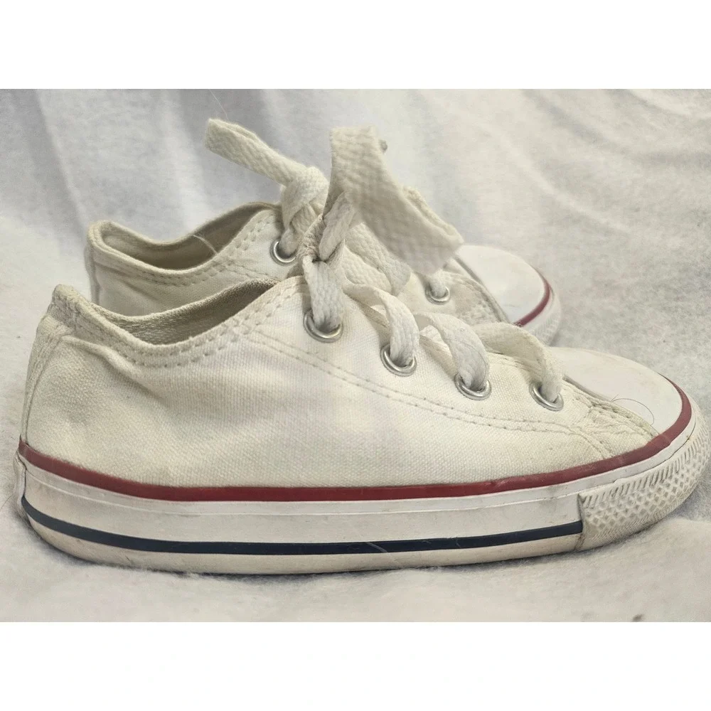 Converse Chuck Taylor All Star Low Top Infant White Sneakers 7J256 Size 8